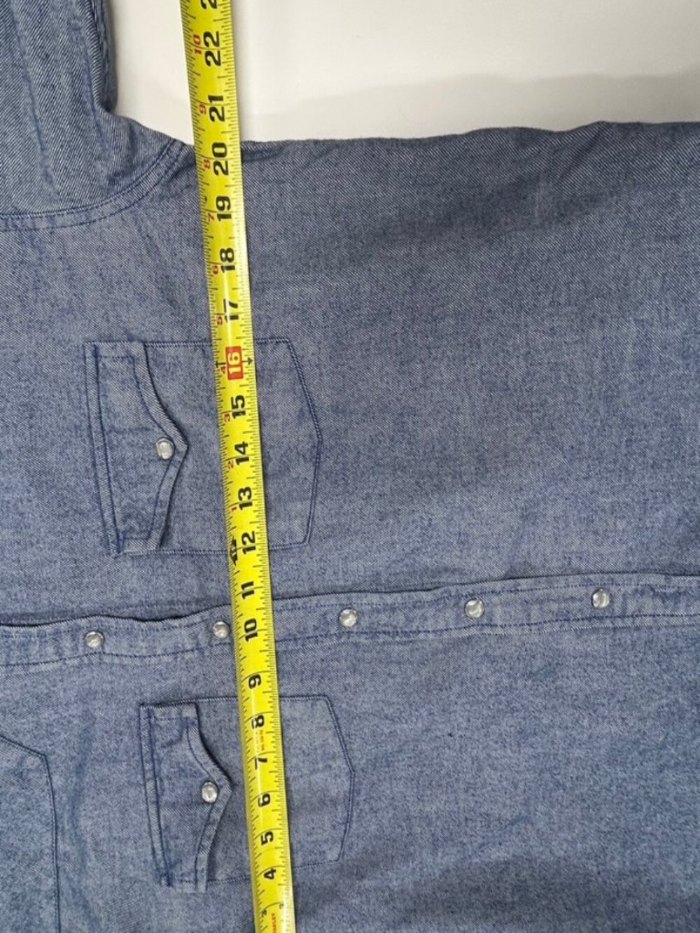 Western Coastal Cowgirl Capsule Denim J.Crew Chambray Pearl Snap Shirt Women’s 2 - Picture 4 of 9